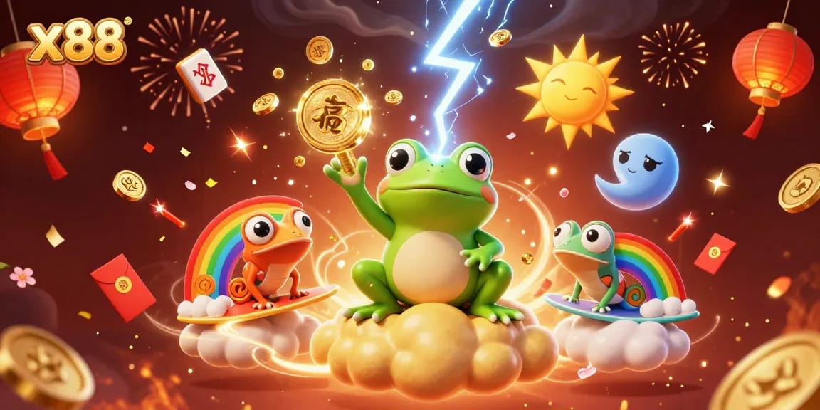 x88 brings excitement with a storm of golden coins in an engaging online casino setting.