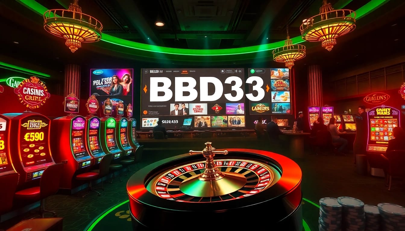 Experience the thrill of BGD33, the top online gaming platform, with vibrant casino visuals and interactive gameplay.