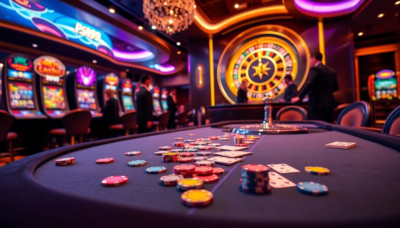 Experience thrilling gameplay at PS99 COM with vibrant casino tables and exciting gaming action.
