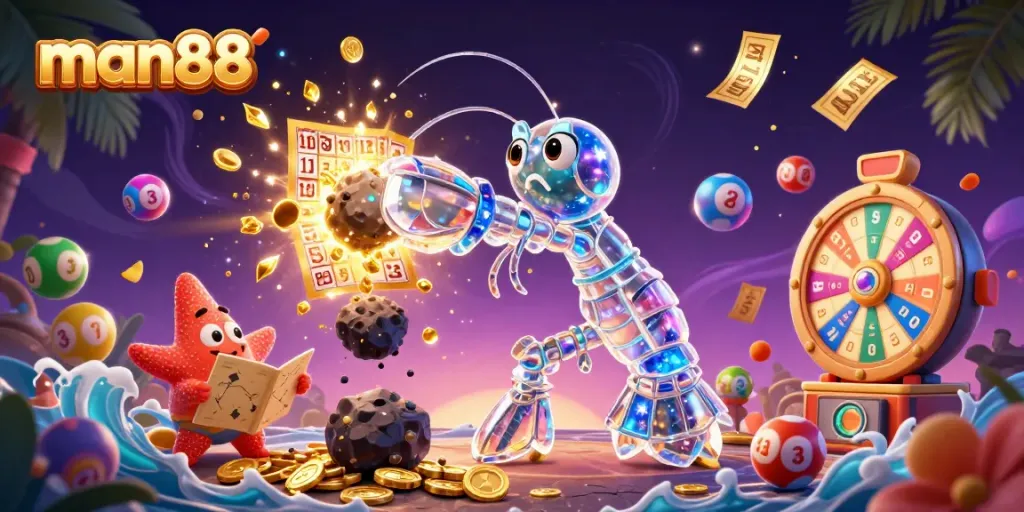 Experience exciting gameplay at man88 with vibrant games, bingo cards, and dynamic animated elements.