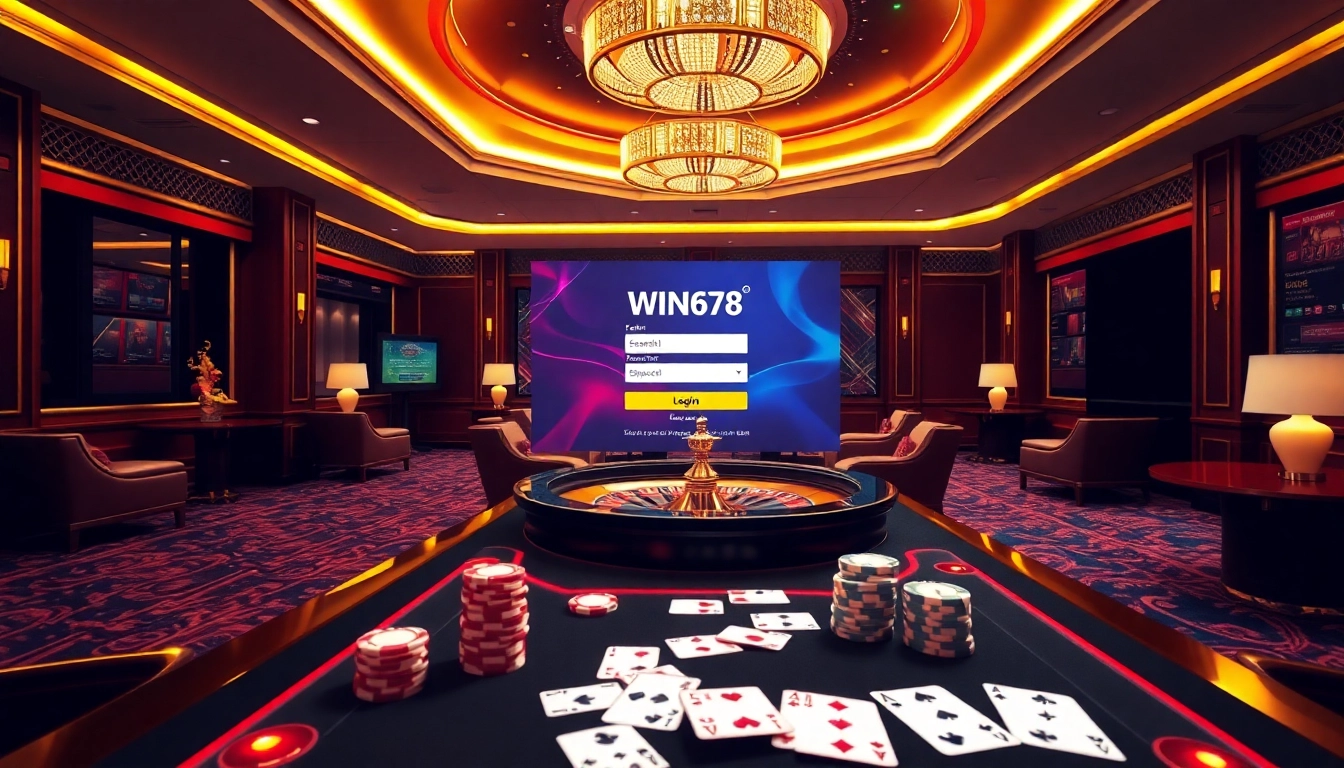 Engage with WIN678 đăng nhập in an upscale casino setting full of excitement and professional gaming.